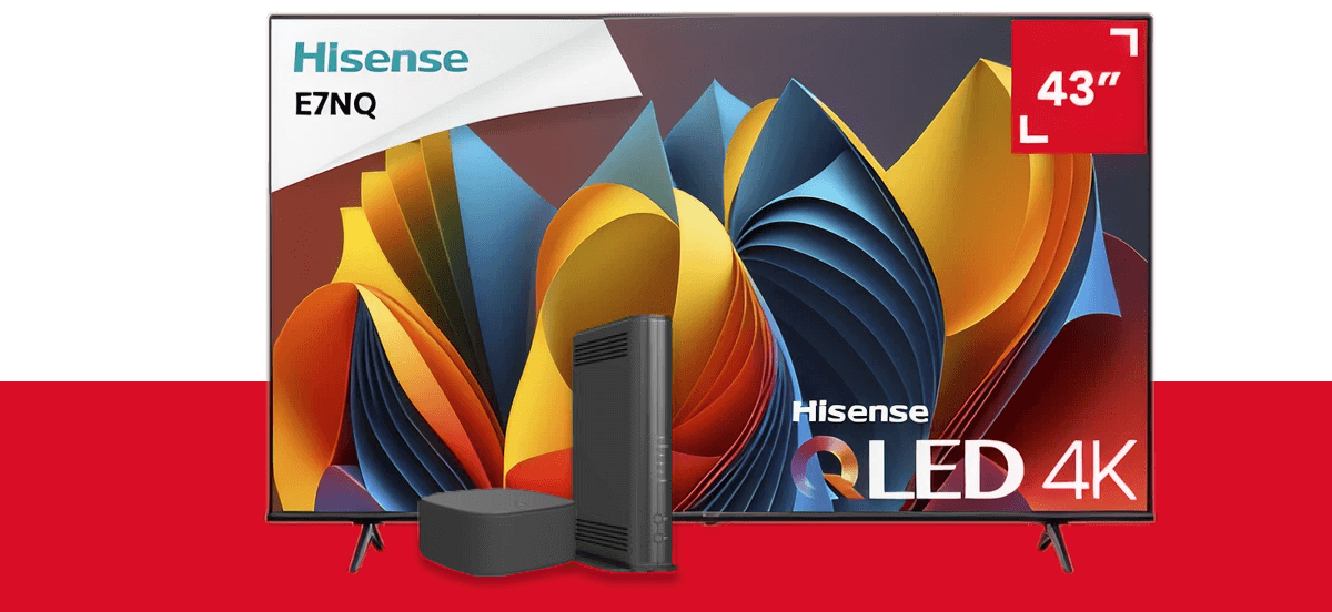 Box + TV Hisense 43’’
