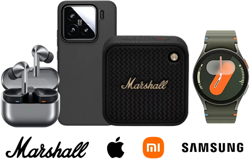 Accessoires Apple, Samsung, Marshall